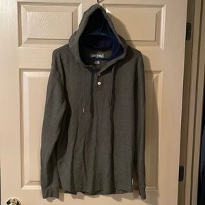 American Eagle. Thermal hoodie. Size medium tall. Gently worn. Hunter green.